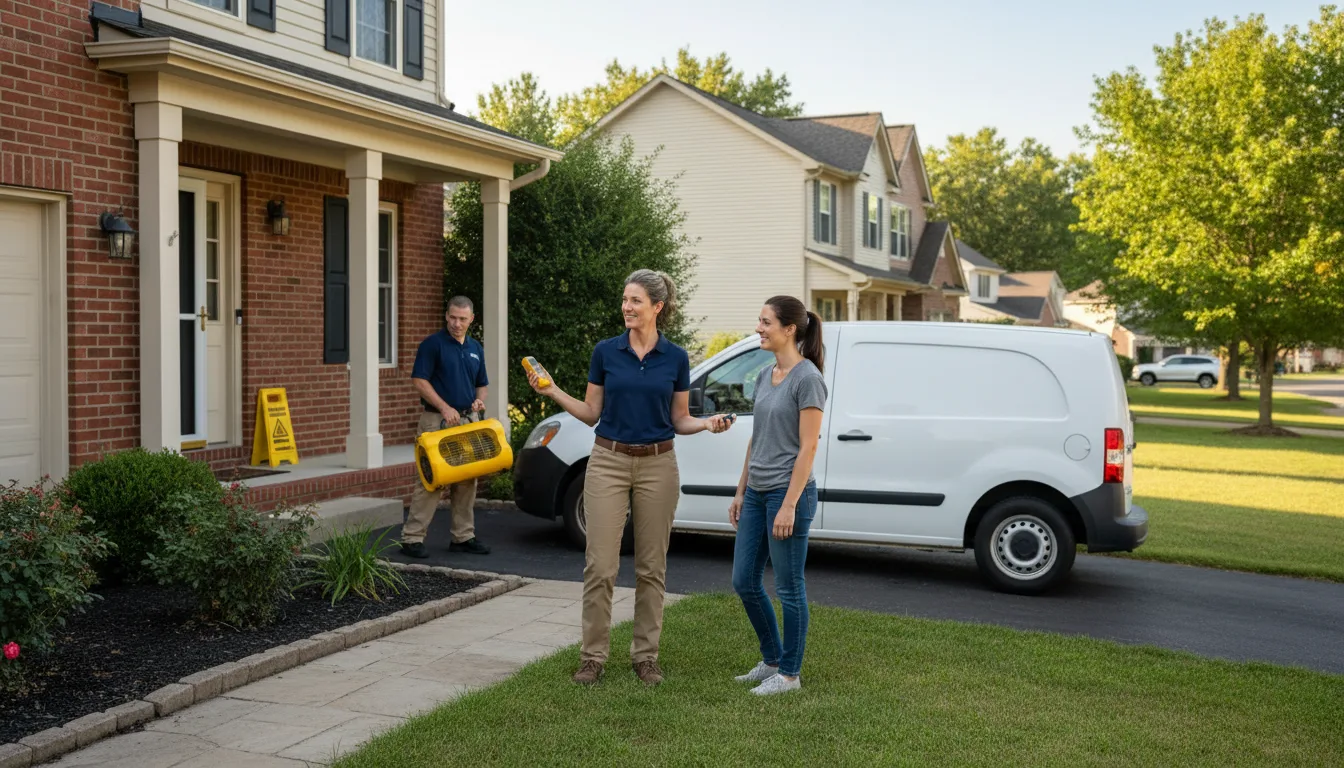 Residential water damage restoration in Cisco, TX